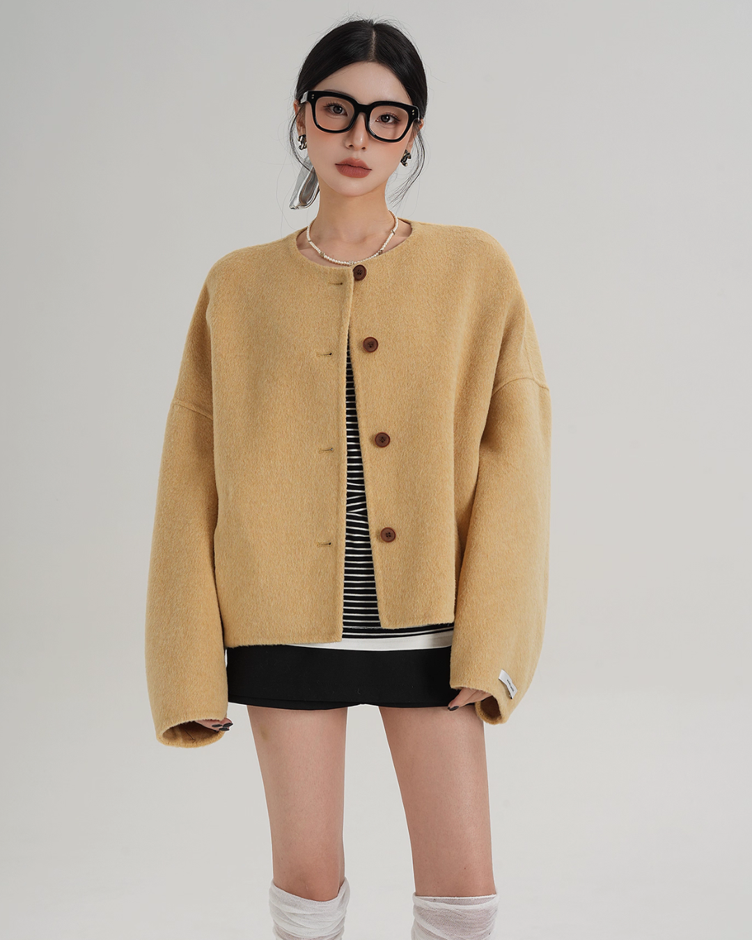 Crew Neck Knit Cardigan SRS0369