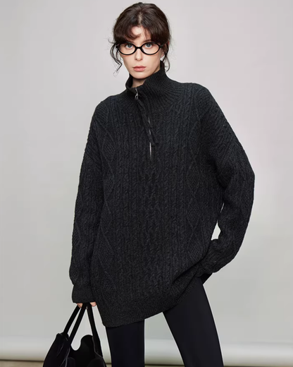 Half-Zip Cable Knit TEO0007