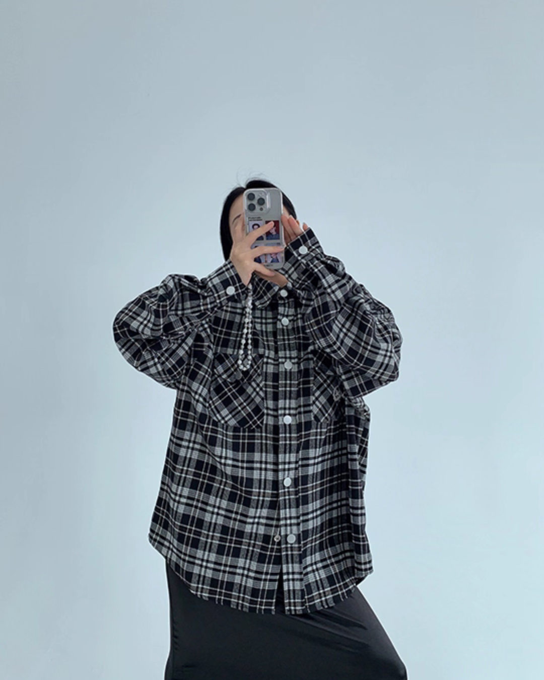 Oversized Check Shirt YLS0900