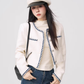 Color Contrast Stitch Tweed Jacket WDB0018