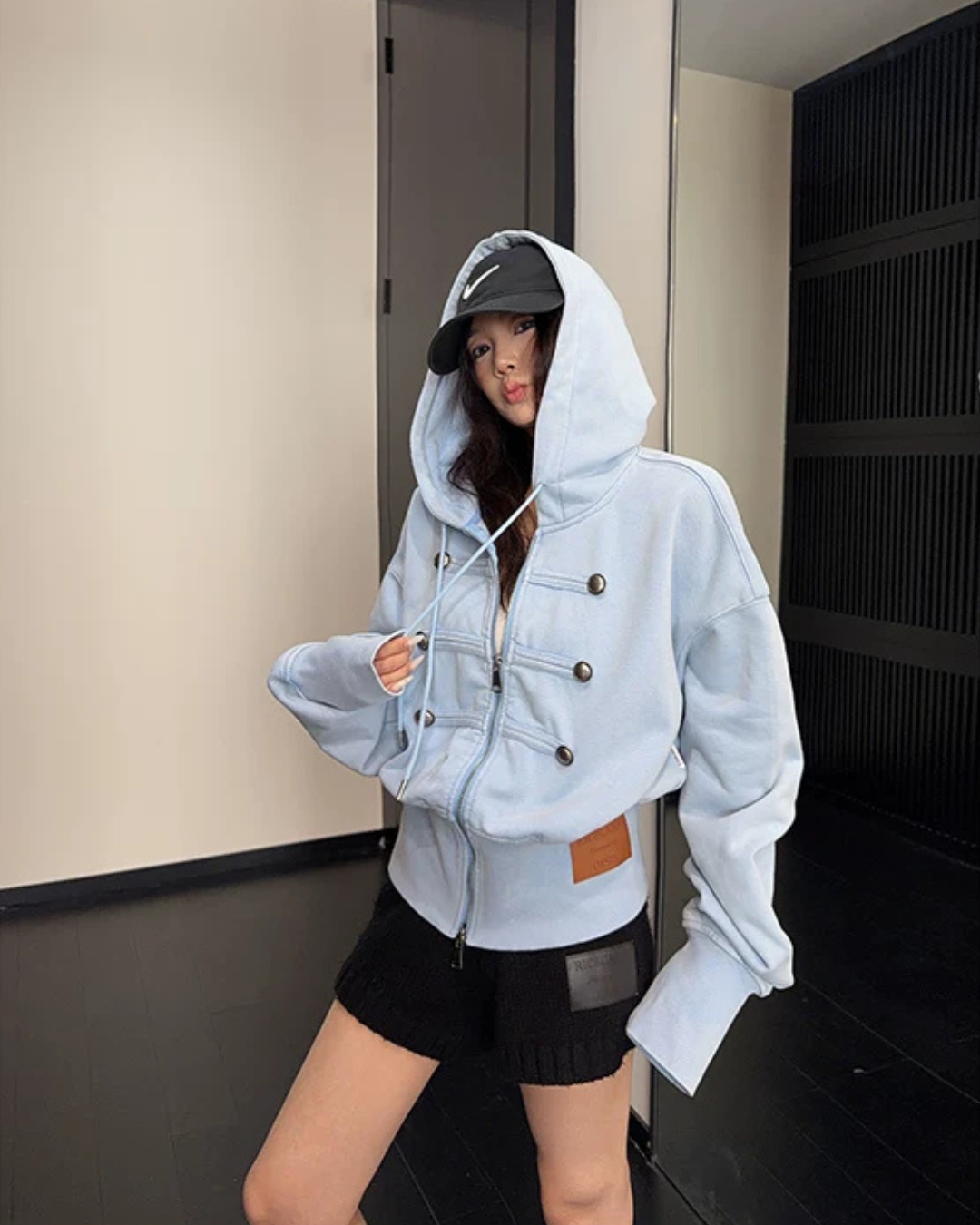 Napoleon-Style Zip-Up Hoodie YLS1071
