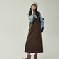 Blue Stripe Shirt / Wide Denim Pants / Corduroy Overall Skirt AMU0033