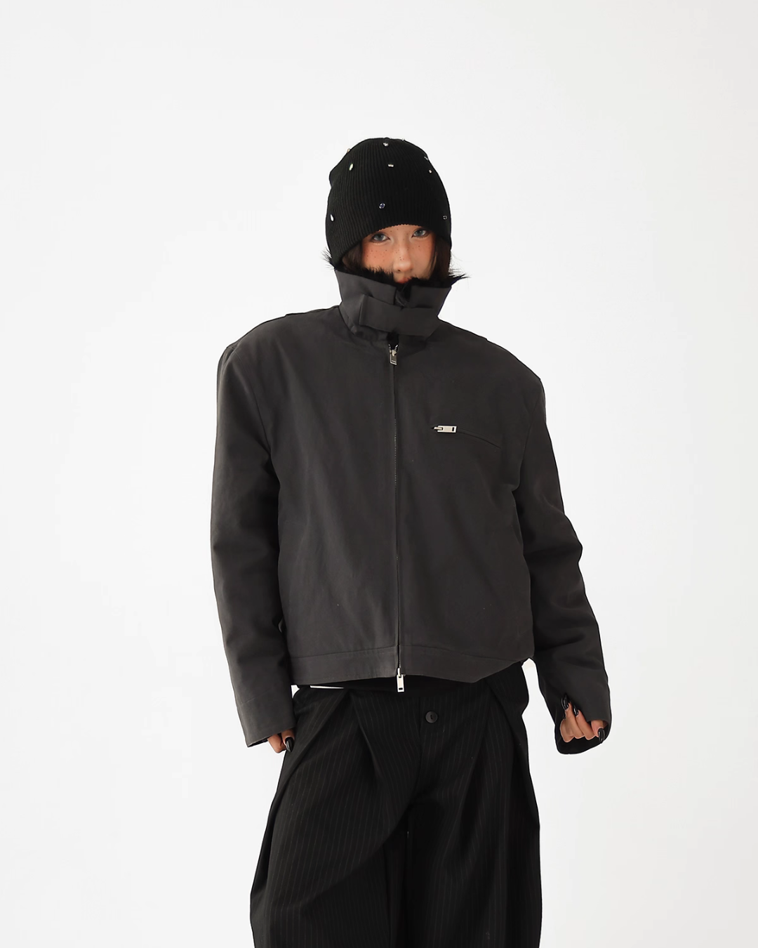 Fur Collar Quilted Jacket ACS0340