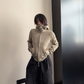 High-Neck Hooded Zip-Up Hoodie YLS1057