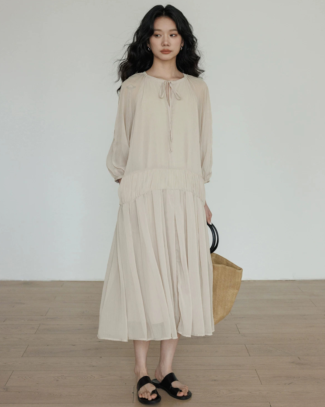 Feminine Tiered Long Dress VAS0197