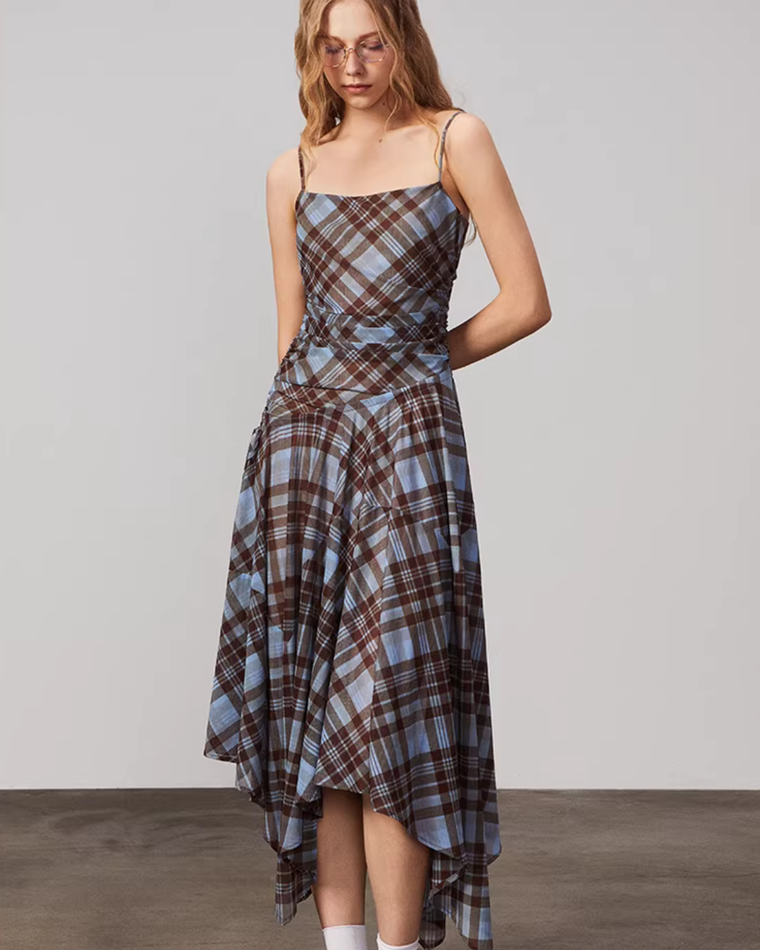 Vintage Plaid Suspender Dress BBK0001