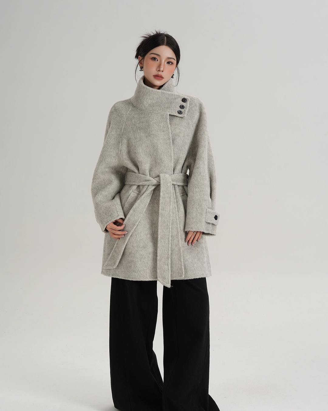 Stand Collar Wool Coat SRS0364