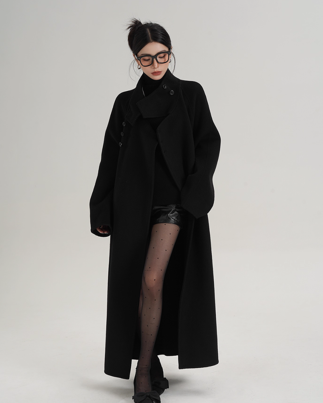 Stand Collar Long Coat SRS0368