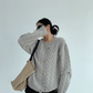 Round Neck Cable Knit Cardigan YLS0978
