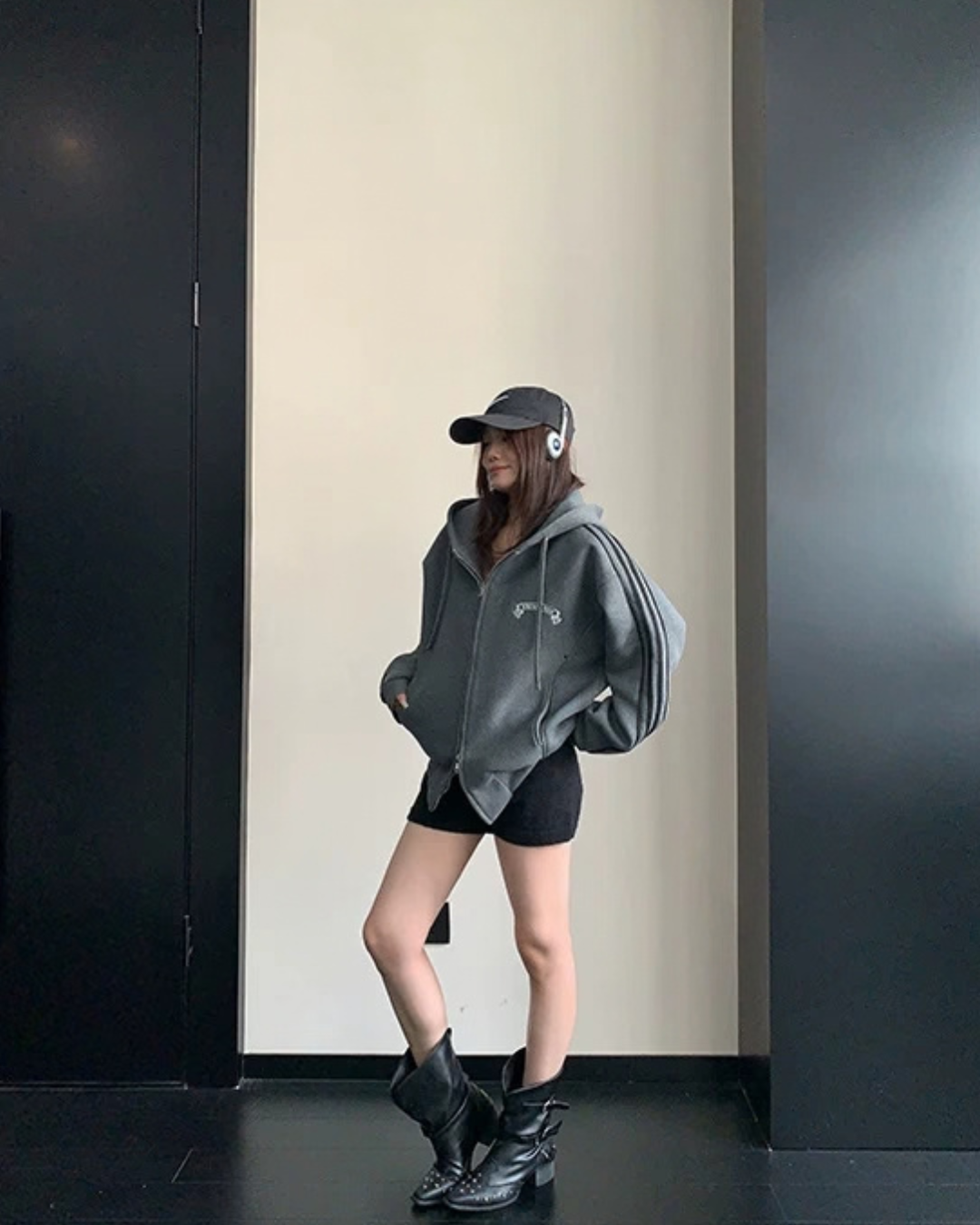 Side Line Double Zip Big Hoodie YLS1053