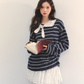 Marine Stripe Long Sleeve Top ASG0069