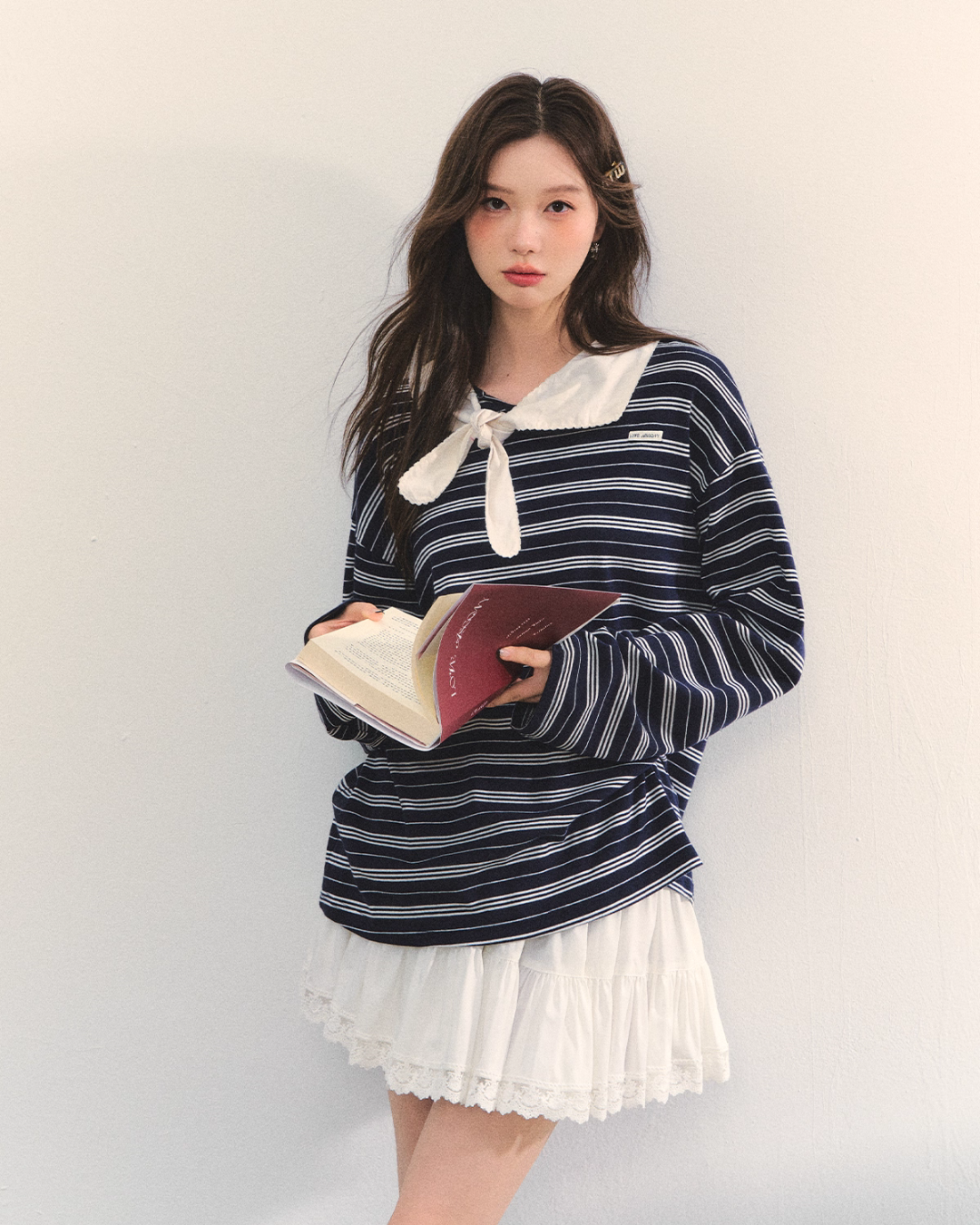 Marine Stripe Long Sleeve Top ASG0069