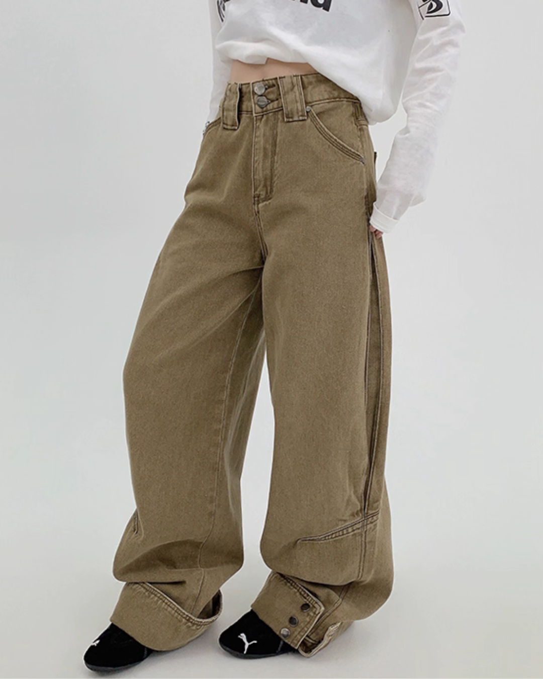 Vintage Straight Wide Pants YLS0972