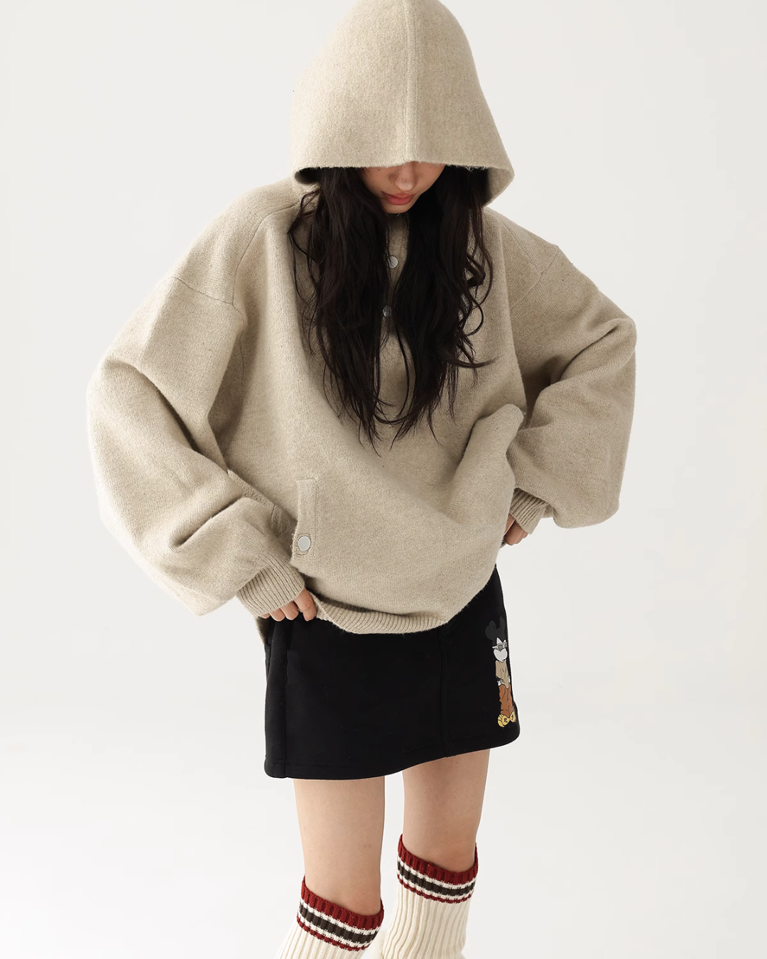 Turtleneck Pullover Hoodie ACS0231