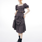 Balloon Sleeve Ruffle Dress IMO0065