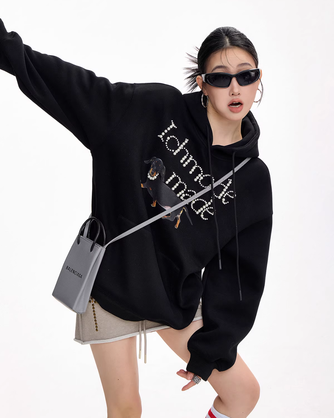 Dog Pearl Logo Sweat Hoodie ICM0090