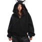 Ear Design Studded Hoodie BGS0022