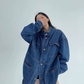 Stand Collar Loose Denim Jacket YLS0980
