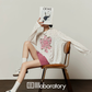 Casual Printed Long-Sleeve T-Shirt / A-line Mini Skirt LLA0664
