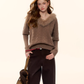 Fur Collar Cable Knit Top ASG0077
