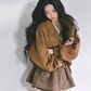 Wool Blazer Jacket/Mini Skirt/Frill Lace Blouse LAS0042