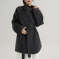 Half Turtleneck Black Coat SRS0320