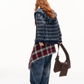 Striped Cat Ear Hoodie / Layered-Style Design Shirt ASG0076