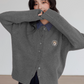 Round Neck Long Sleeve Knit Cardigan VAS0139