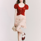 American Retro Ruffle High Waist Skirt GOU0102