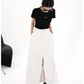 High Waist Slit Long Skirt SRS0278