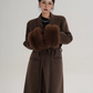 Fur Cuff Long Coat SRS0403