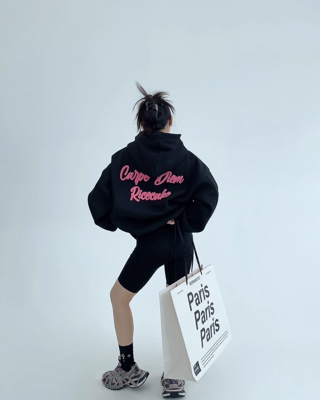 Pink Logo Pullover Hoodie YLS0697