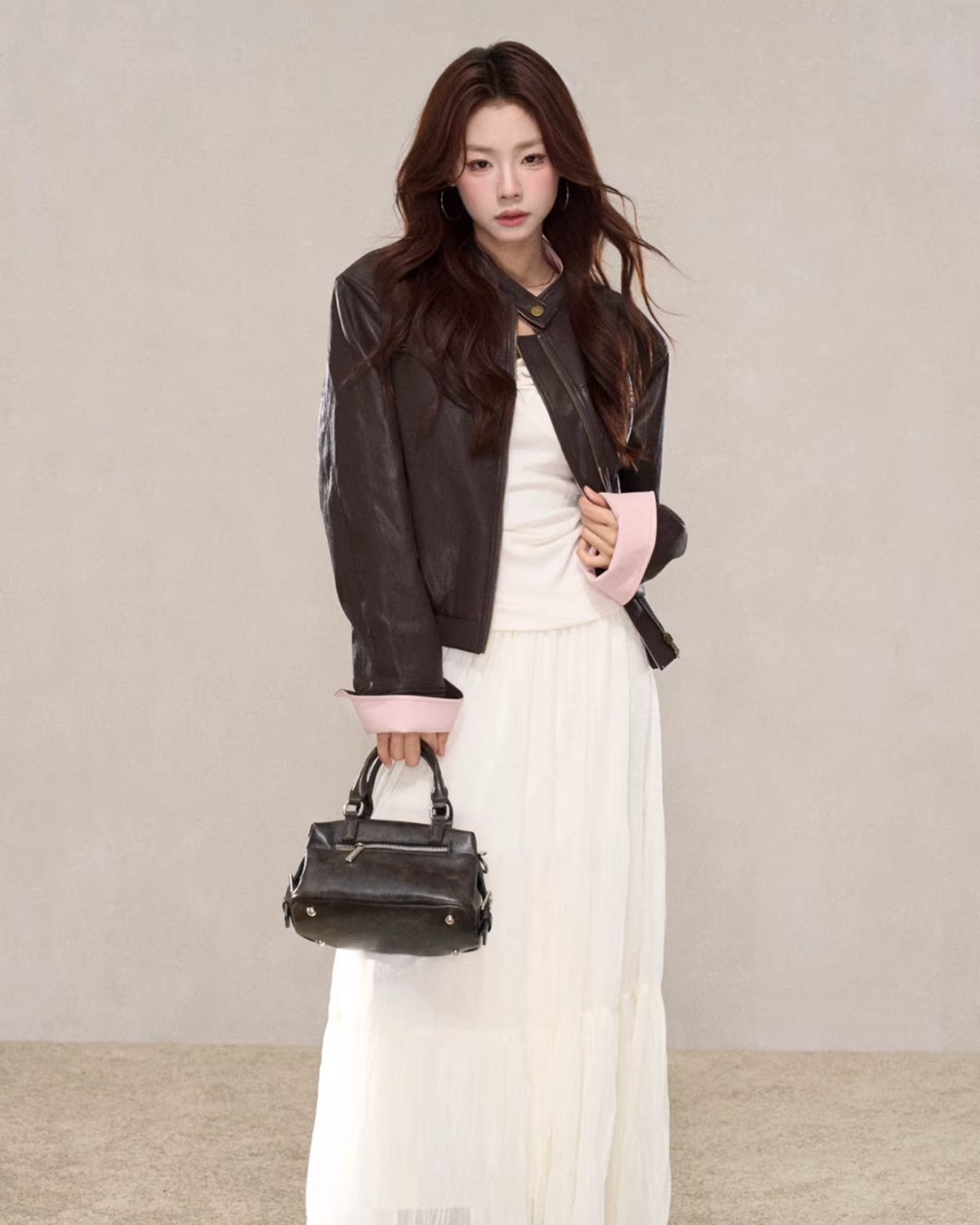 Pink Leather Jacket WDB0016
