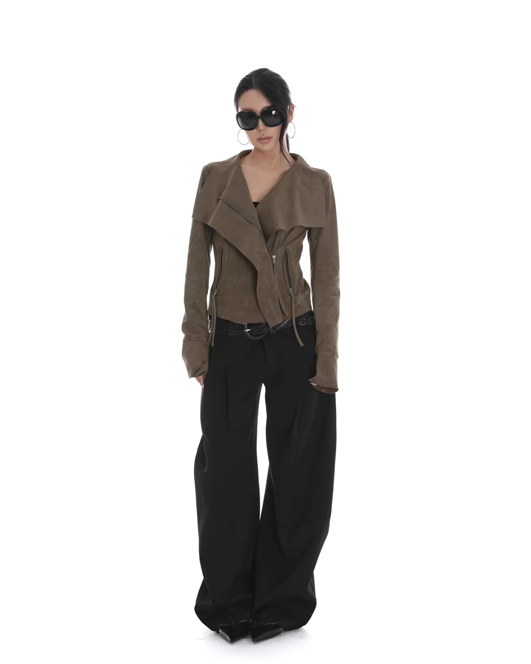Suede Slim Short Jacket IMX0002