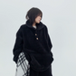 Fluffy Half Button Pullover Hoodie / Wide Pants YLS0707