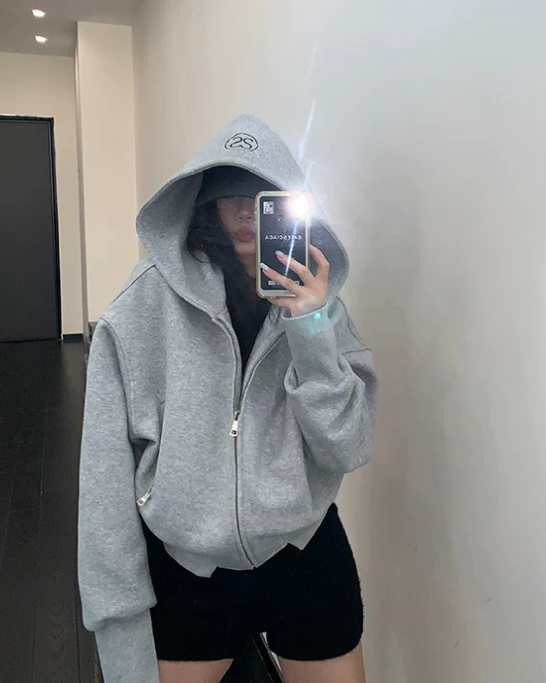 Back Logo Zip Hoodie YLS1036