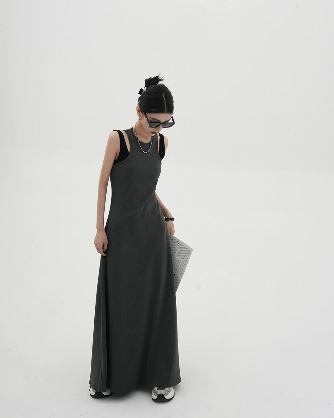 Sleeveless Tight Long Dress SRS0104