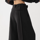 Stand Collar Cropped Jacket/Casual Wide Pants ACS0360