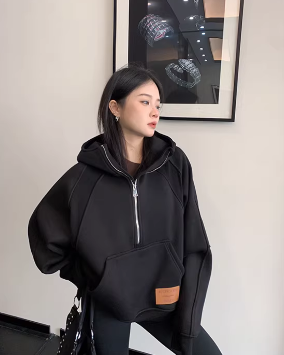 Half-Zip Sweatshirt Hoodie YLS1025