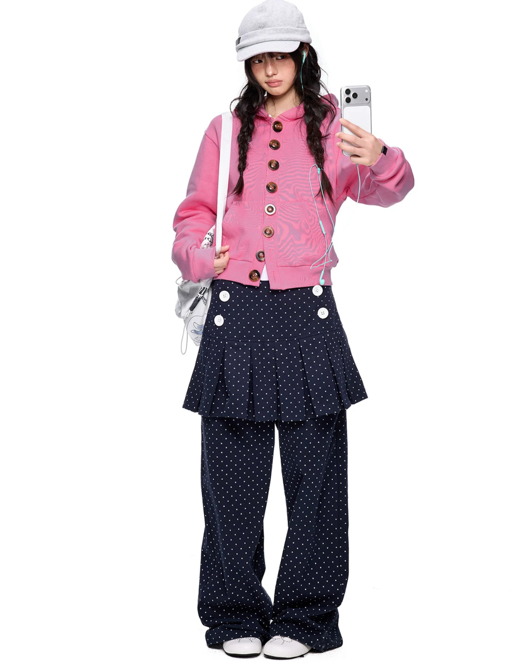 Multi-Button Short Hoodie Cardigan EZK0108