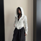 Color-Contrast Stitch Short Jacket YLS1045
