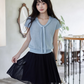 French Sleeve Knit Top SMS0027