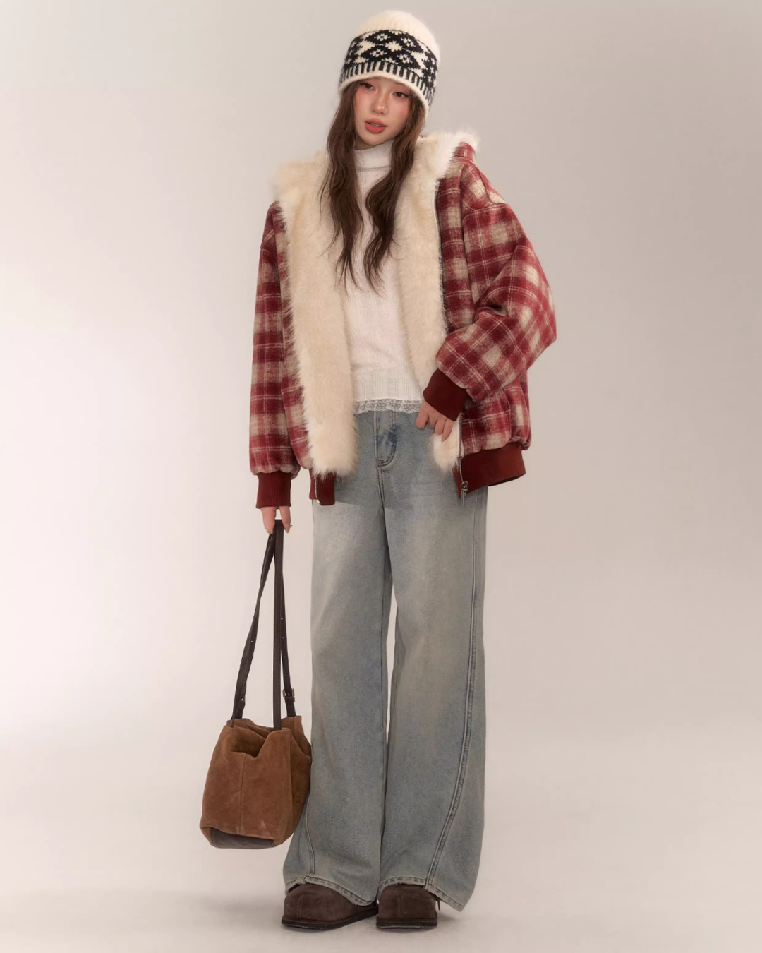 Reversible Check Fleece Jacket ASG0060