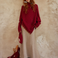 Cable Knit Poncho ASG0055