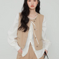 No Collar Balloon Sleeve Top / Vest / Pants CHS0002