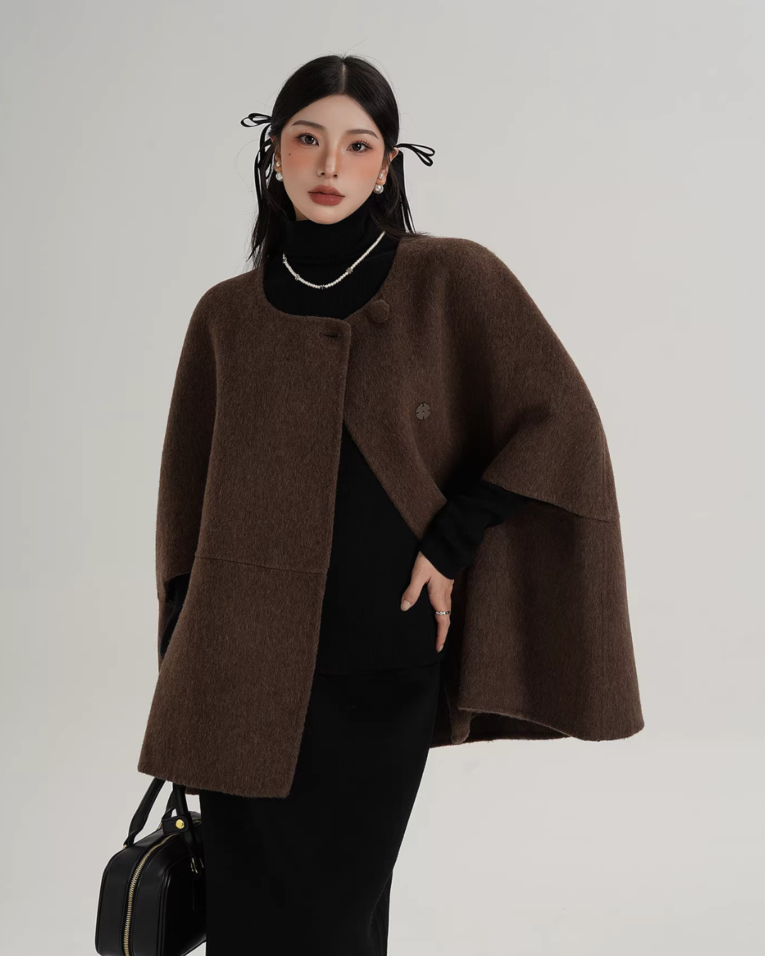 Fur Muffler Cape Coat SRS0402