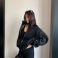 Rib-Knit Switch Zip-Up Blouson YLS1056