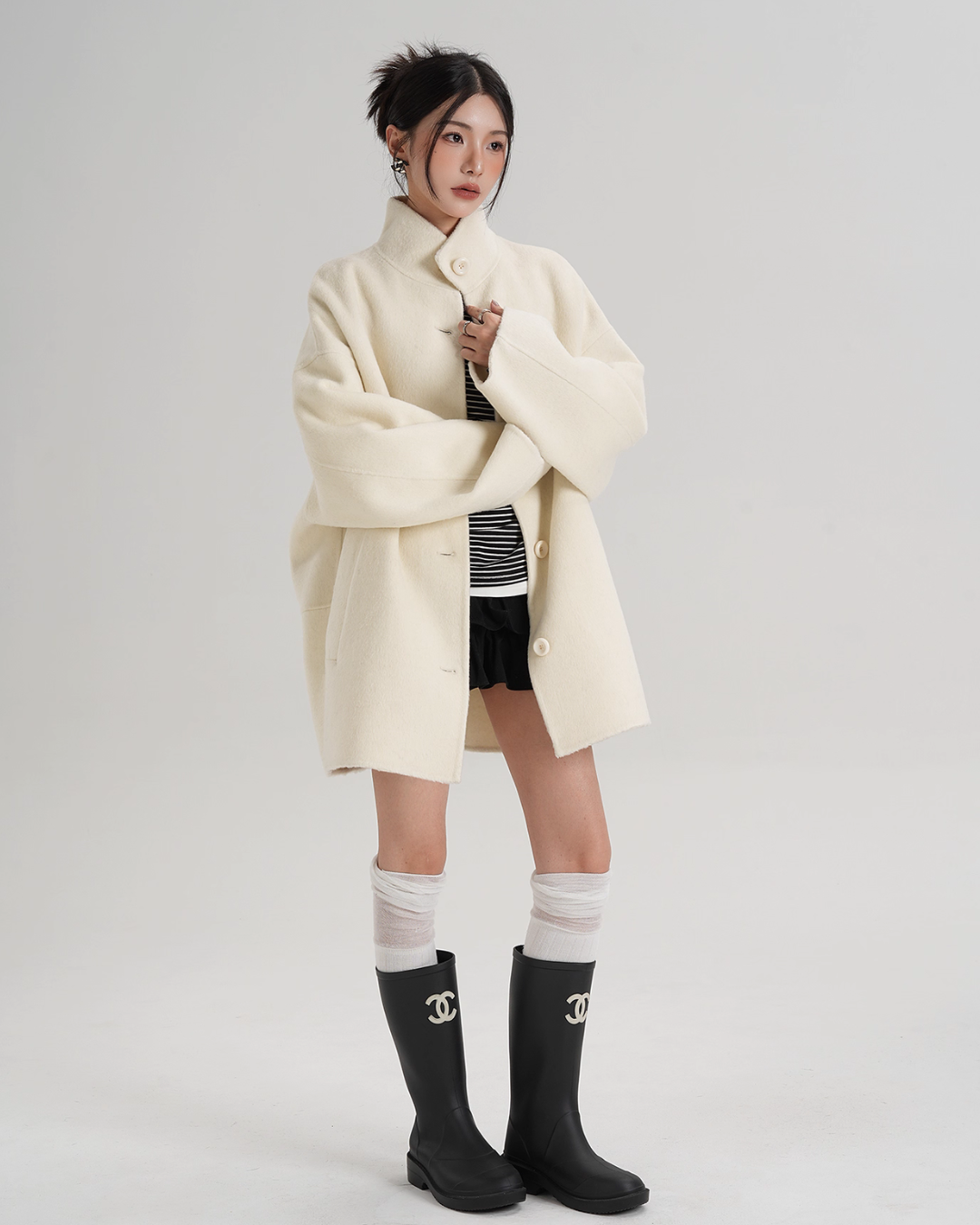 Stand Collar Short Coat SRS0396