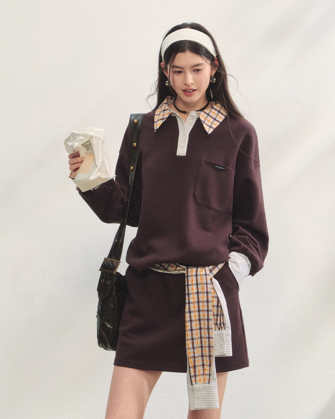 Paid Collar Polo Knit / Mini Skirt ASG0072