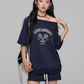 One Shoulder Sweat Top / Sweat Mini Skirt ASG0044